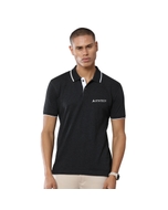 GB Easy Men's Polo T-Shirt Charcoal Mel With White Tipping 